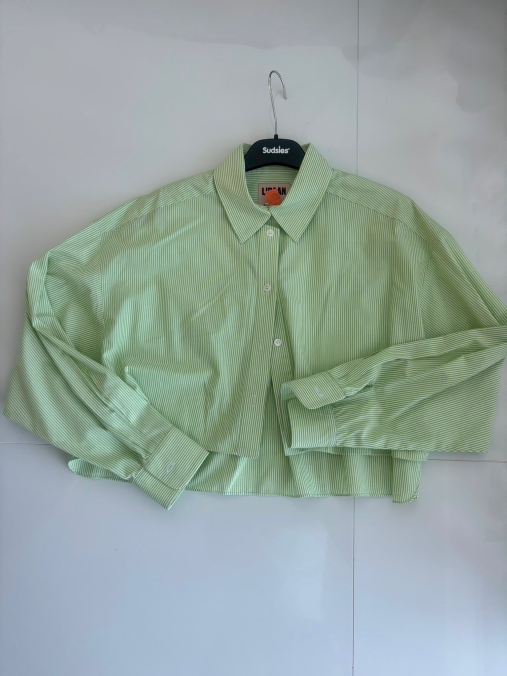 LIDAAN Green Striped Poplin Shirt